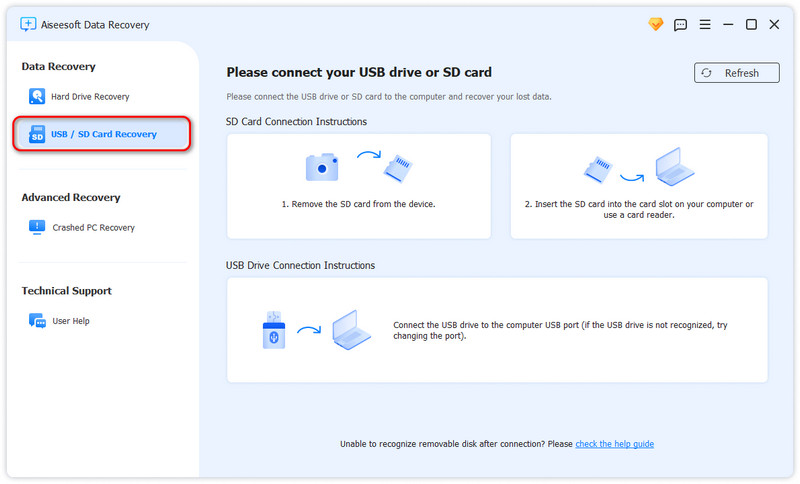 Recuperación de datos de Aiseesoft Recuperación de SD
