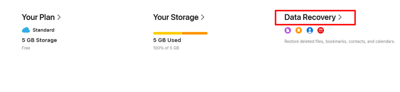 Recuperación de datos en iCloud