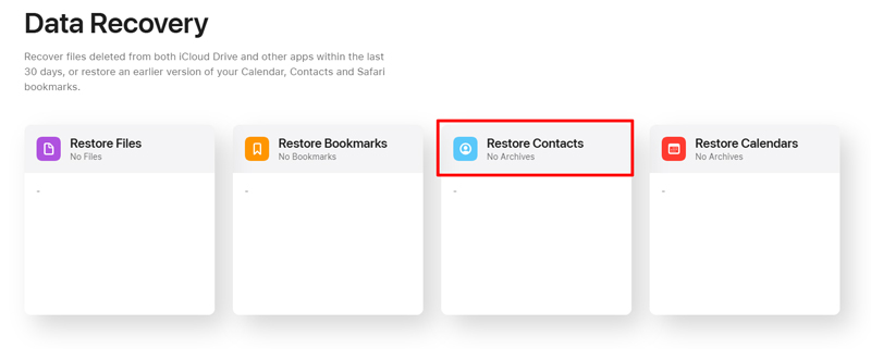 Restaurar contactos con iCloud