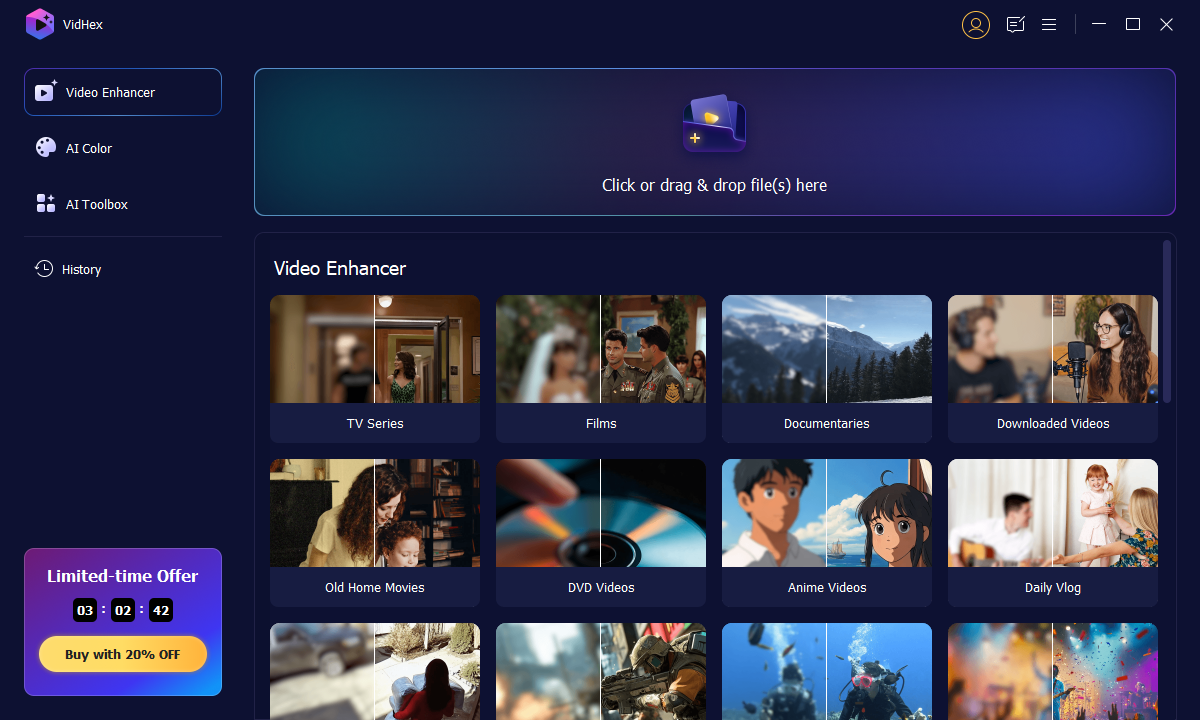 Agregar archivo de VidHex