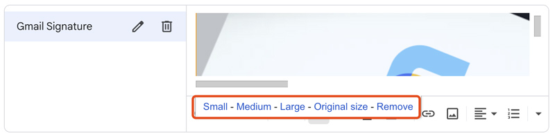 Cambiar el tamaño de la imagen de la firma de Gmail