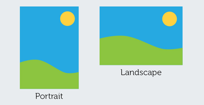 Portrait VS Landscape Orientatione