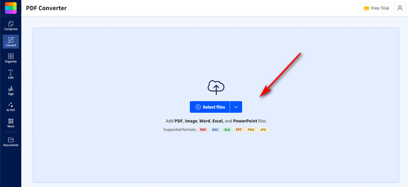 Subir PDF de Smallpdf