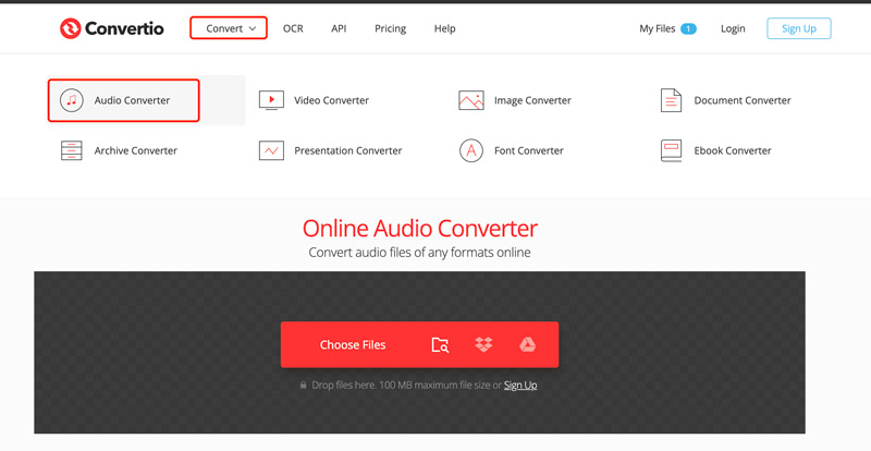 Convertio Convertidor de audio WAV a MP3
