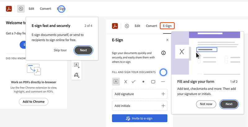 Herramienta de firma electrónica Adobe Acrobat