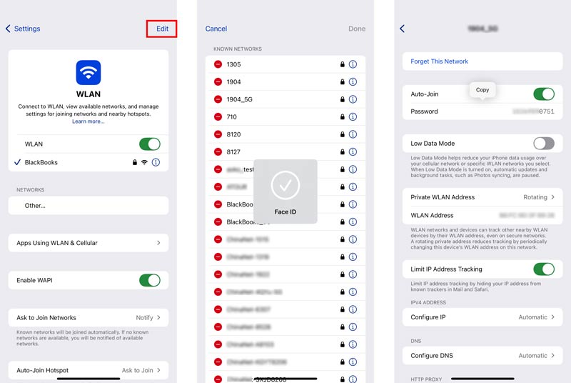 Ver contraseñas wifi en iPhone Ever Connected