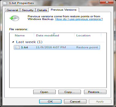 Restaurar versión anterior Win7