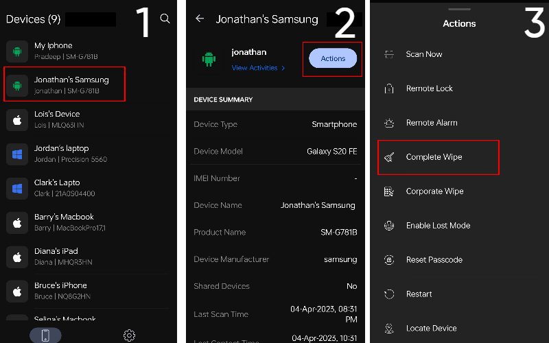 Remote Wipe Using Mdm Admin