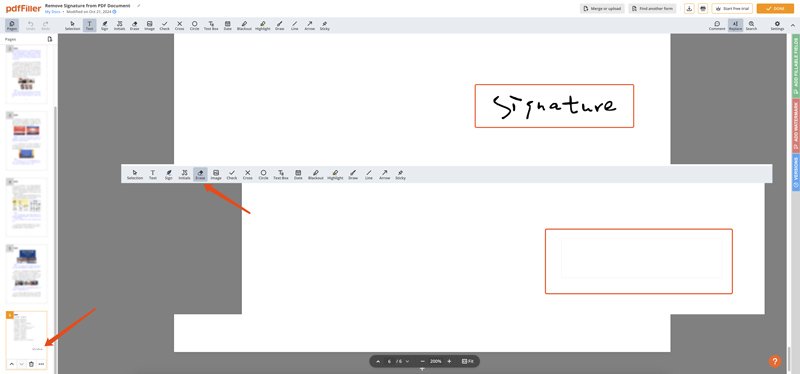 Borrar firma en pdf en linea pdffiller