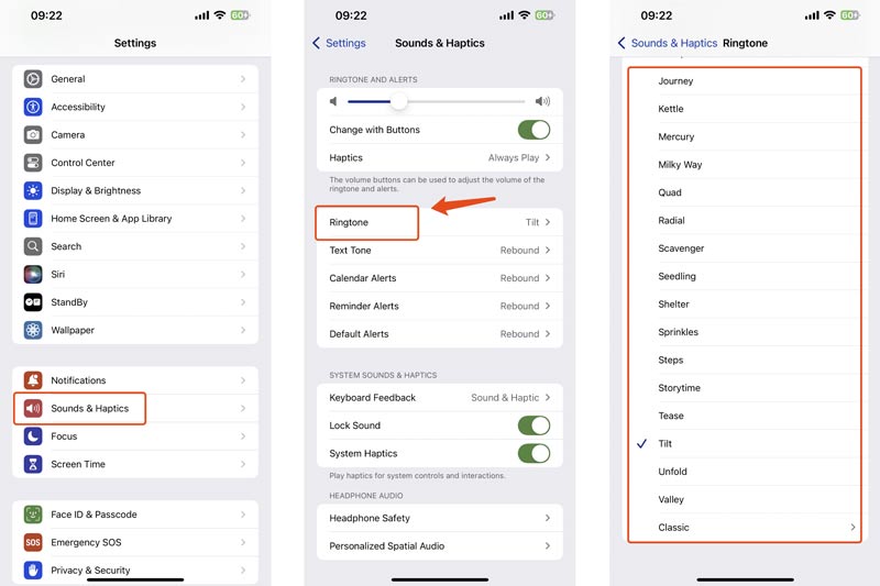 Change Set Ringtone in iPhone IOS 18