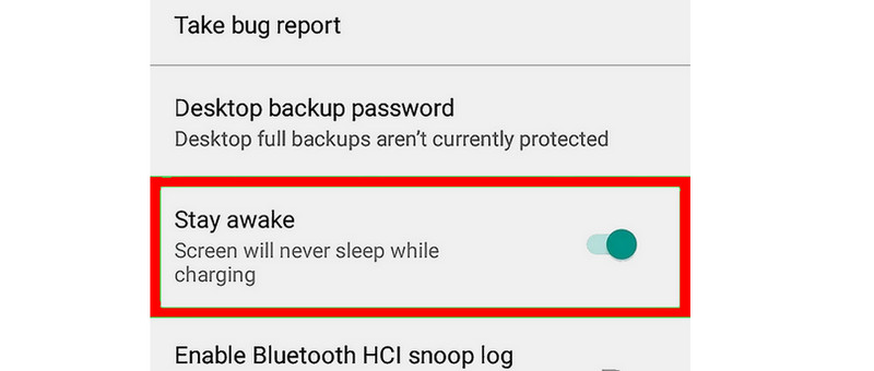 Turn off Screen Timeout Android Choose Set Stay Awake