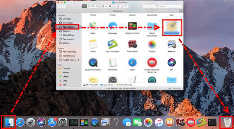 Desinstalar el controlador de impresora a la papelera de Mac