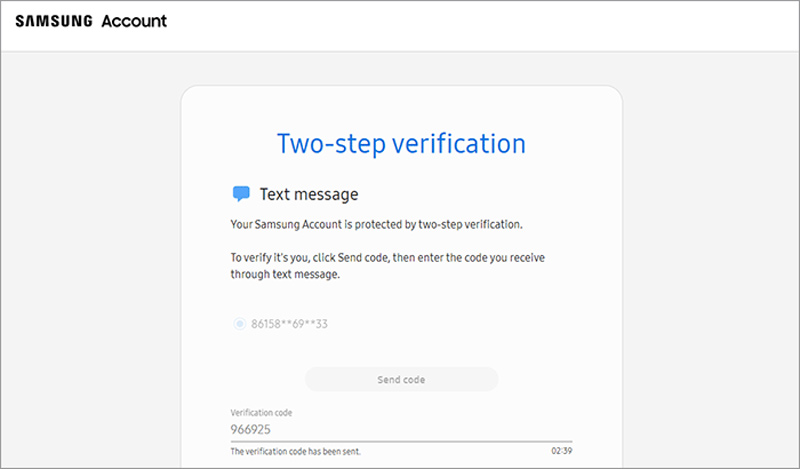 Verificar cuenta Samsung