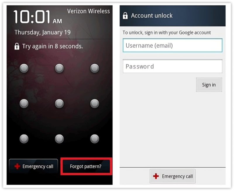 Unlock Android Password Use Forgot Pattern