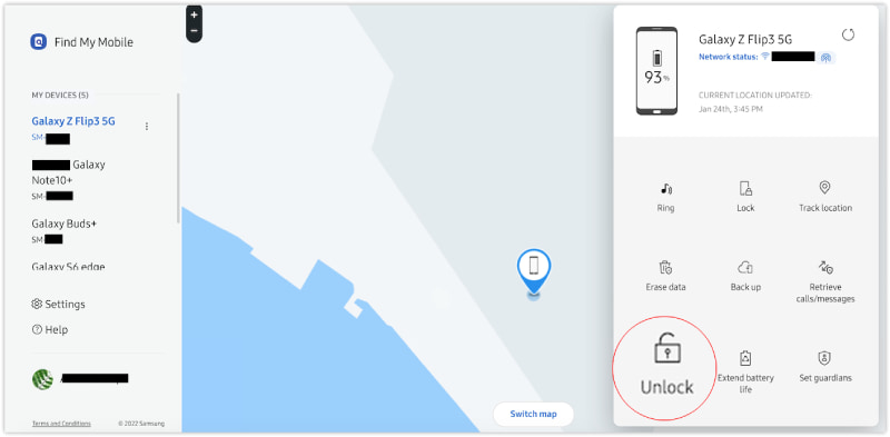 Desbloquear dispositivo Samsung