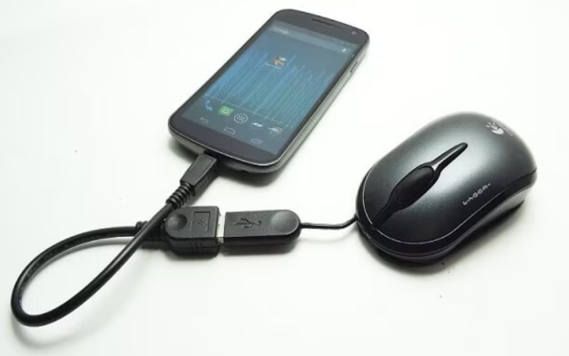 Connect Phone Otg Cable to Mouse