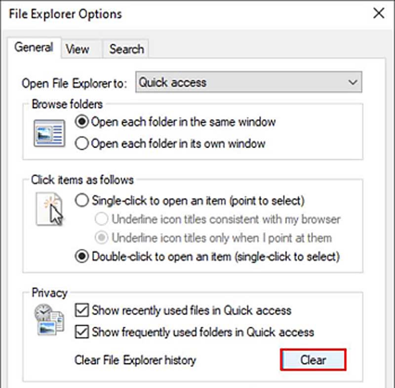 Clear Windows 11 File Explorer Cache