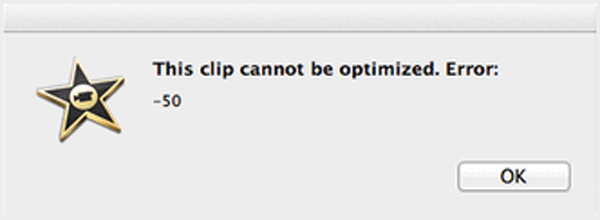 Error 50 de iMovie