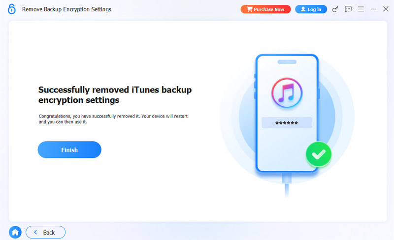 Cifrados de copia de seguridad eliminados correctamente