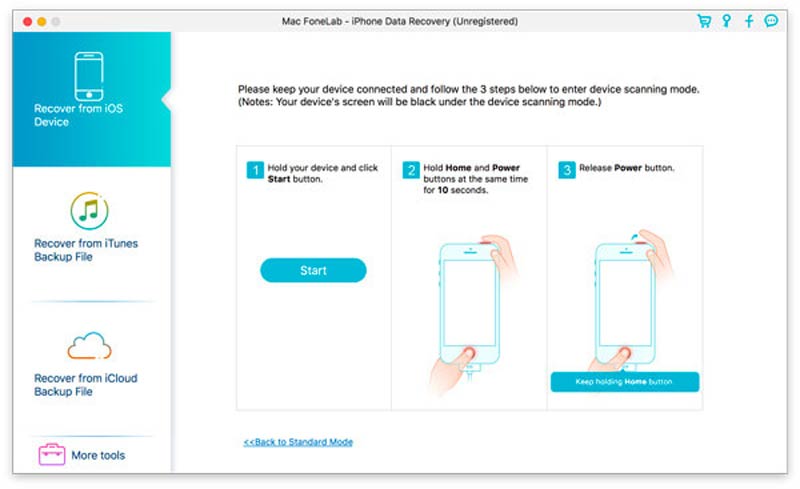 Recuperarse del dispositivo iOS