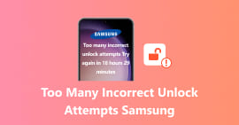 Demasiados intentos de desbloqueo incorrectos Samsung