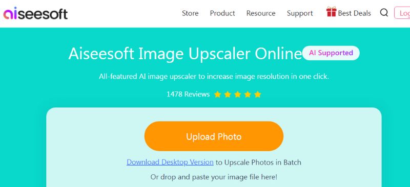 Aiseesoft Image Upscaler Online Converterr