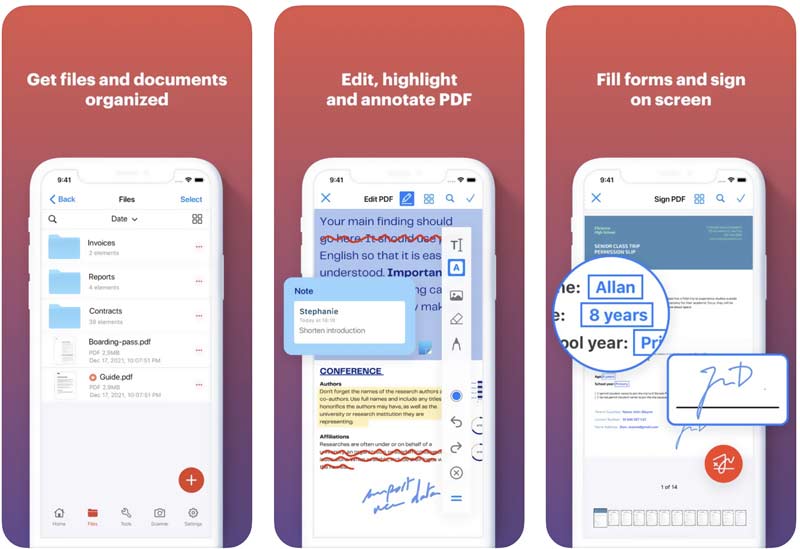 Aplicación de escáner y editor de PDF Ilovepdf