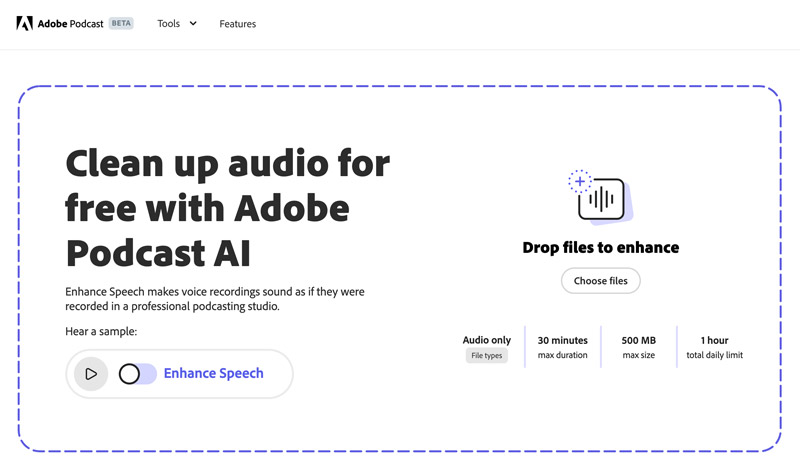 Adobe AI Audio Fixer mejora el habla