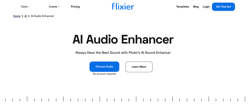 Mejorador de audio con IA de Flixier