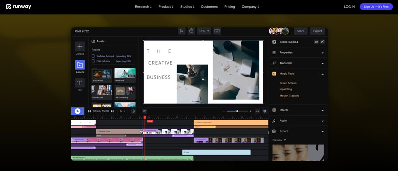 AI Video Editing Software Runway