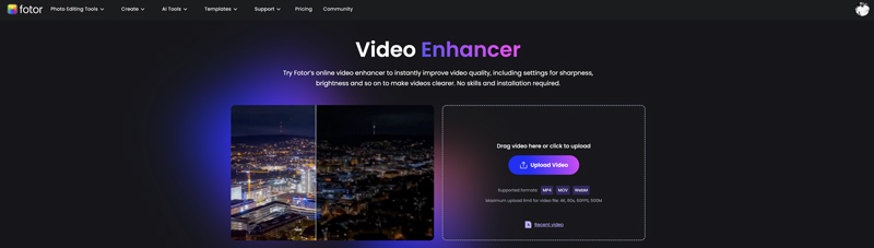 Fotor Video Enhancer Online AI