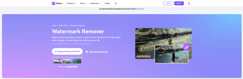 Media.io Video Watermark Remove AI