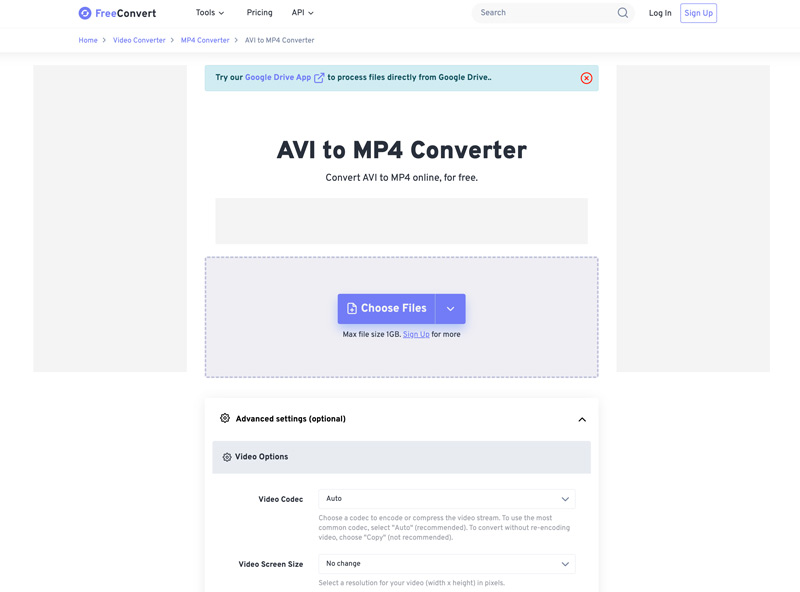 Convierta gratis el convertidor de Avi a Mp4 en línea