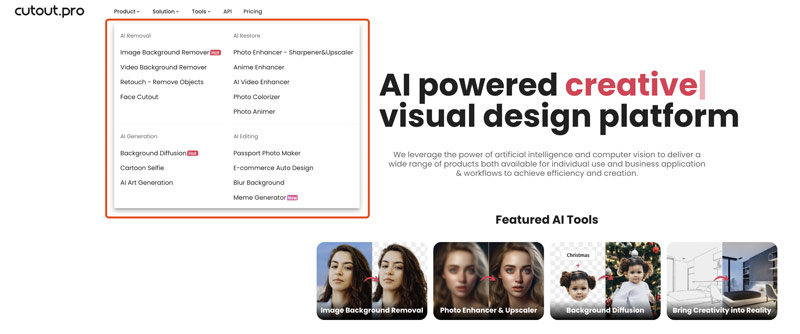 Cutout Pro AI Tools