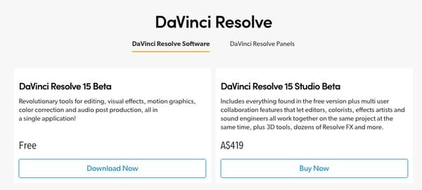 Davinci resolver precio