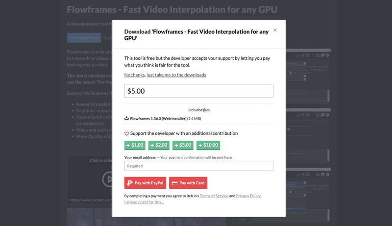 Flowframes Pricing