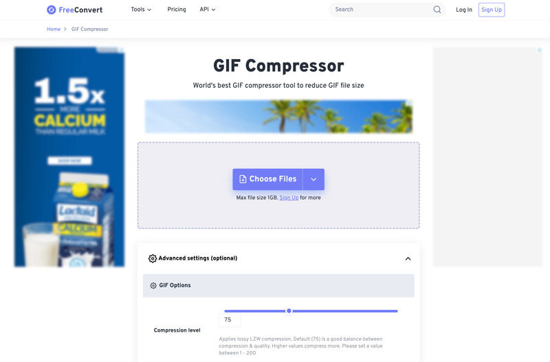 Compresor GIF FreeConvert