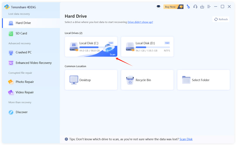 Open 4ddig Windows Data Recovery