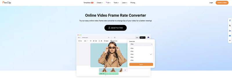 Flexclip Online Video Frame Rate Converter