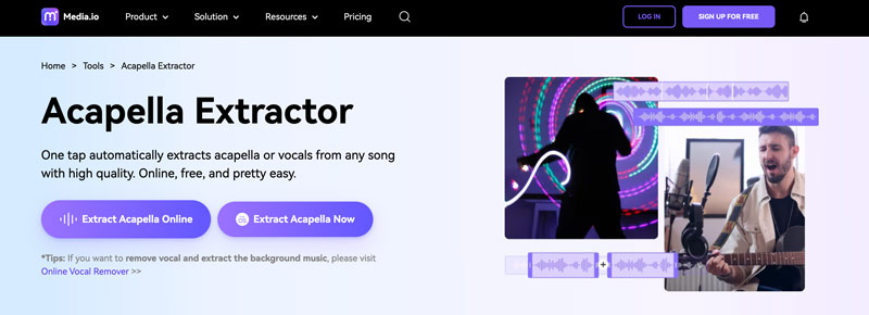 Media.io Acapella Extractor