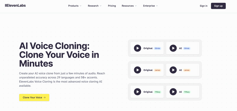 Voicemy.ai Alternativa a ElevenLabs