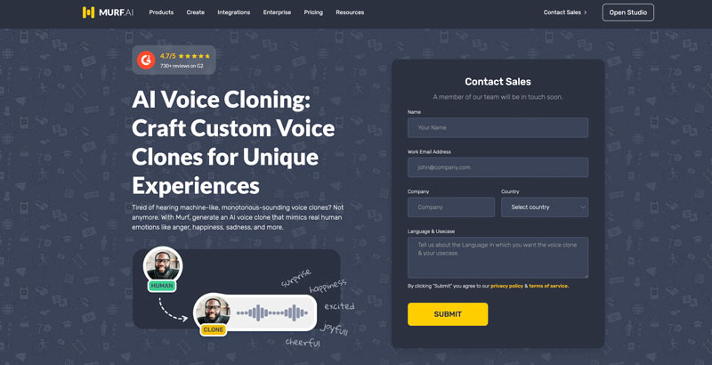 Murf alternativo de Voicemy.ai