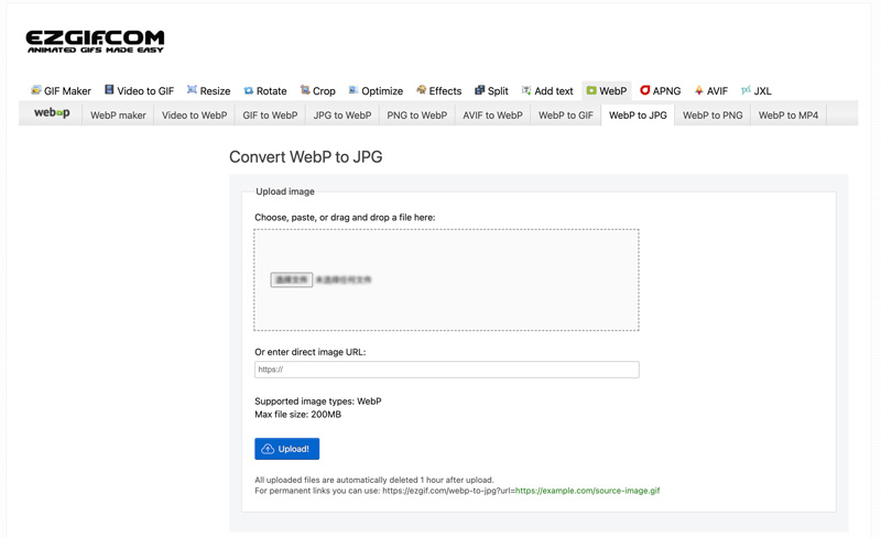 Ezgif Convert WebP to JPG Online
