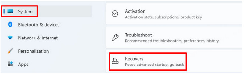 Localizar la recuperación