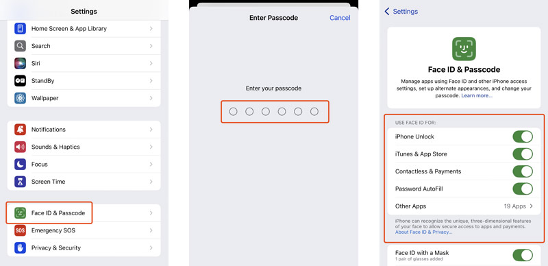 Cómo comprobar la configuración de Face ID en el iPhone