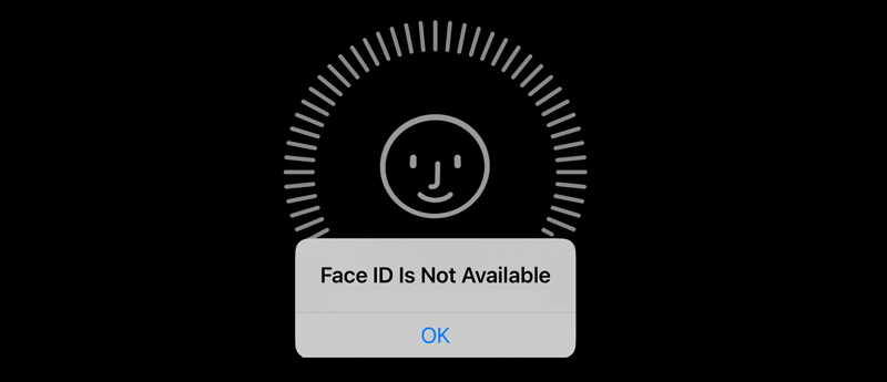 Error de Face ID no disponible