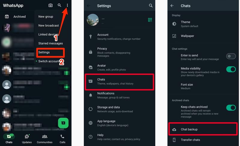 Activar la copia de seguridad del chat de Whatsapp