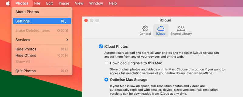 Mac Photos Settings Enable iCloud Photos