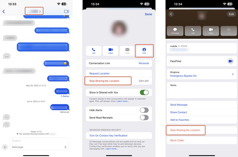 Stop Sharing My Location with Specific Contact Imessage