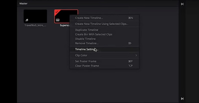 Click Timeline Settings